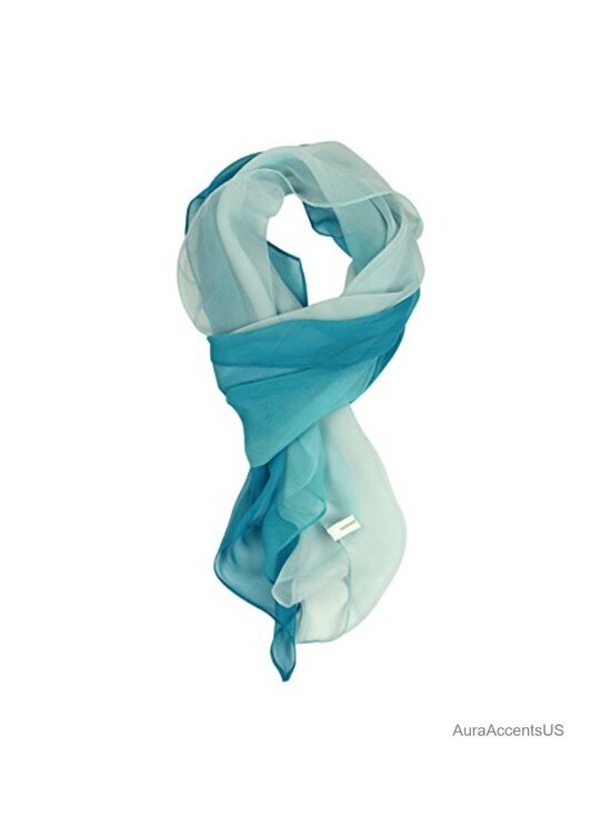 Accessories - Long Chiffon Sheer Fashion Scarf Lightweight Gradient Shaded